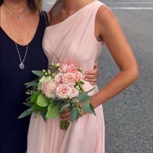Blush bridesmaid dress